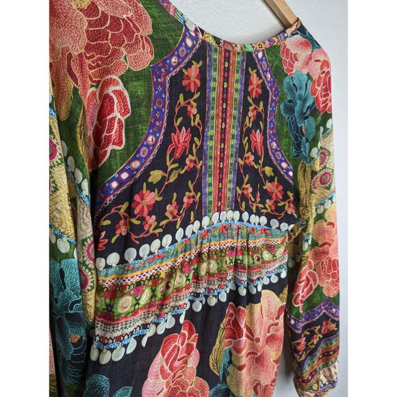 Farm Rio X Anthropologie Mendoza Peasant Blouse Size XS Boho Festival Fairy - Picture 7 of 7